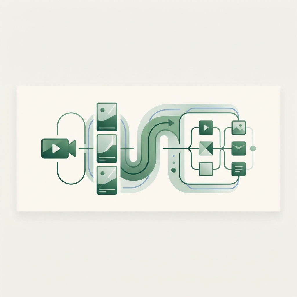 Nevort workflow pipeline from source video to reviewed short-form package